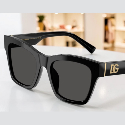 DOLCE & GABBANA DG4512 501 87 Black Dark Grey 53 mm Women's Sunglasses