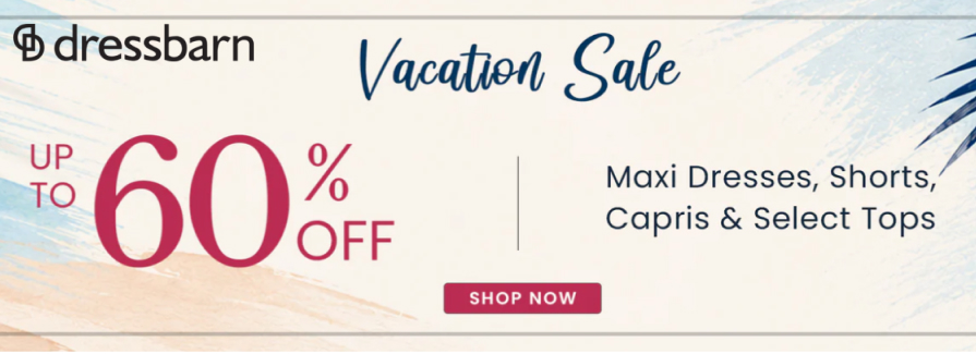 Up to 60% Off Vacation Sale.