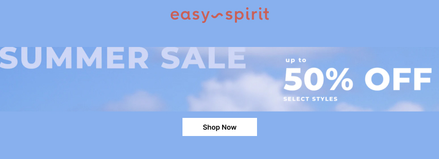 Summer Sale Up to 50% Off select styles.