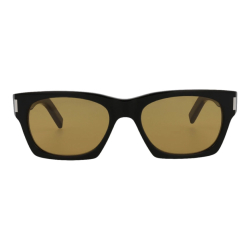 Saint Laurent Unisex Square/Rectangle Black Yellow Fashion Designer Eyewear.