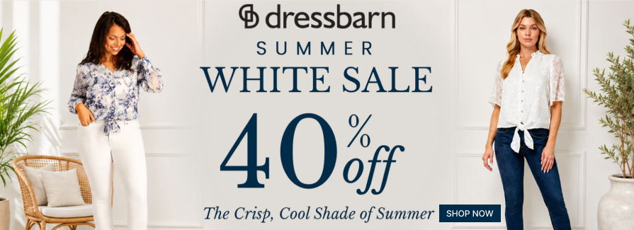 Summer White Sale 40% Off.