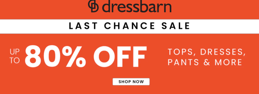 Up to 80% Off Tops, Dresses, Pants & More.