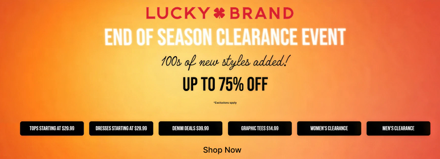 Up to 75% Off.