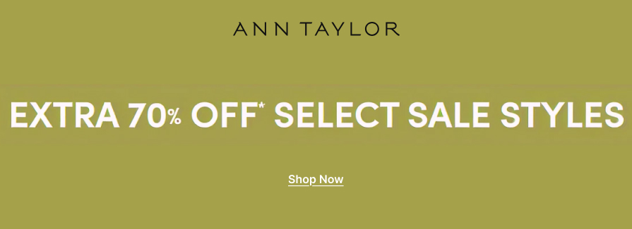 Extra 70% Off Select Sale Styles.