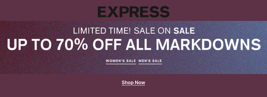 Up to 70% Off All Markdowns.