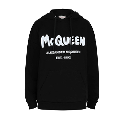 Alexander McQueen Womens Graffiti Logo Hoodie
