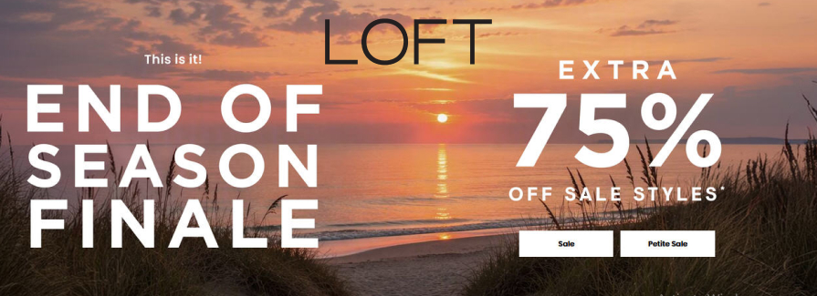 Extra 75% Off Sale Styles.