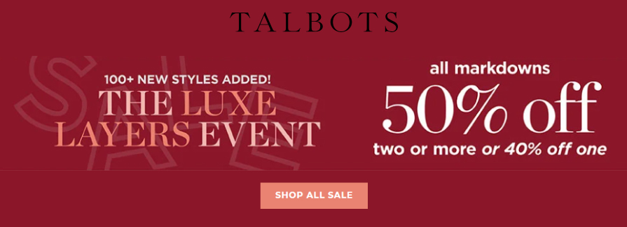 50% Off All Markdowns.