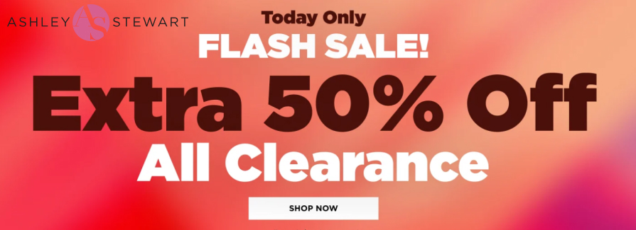 Extra 50% Off All Clearance.